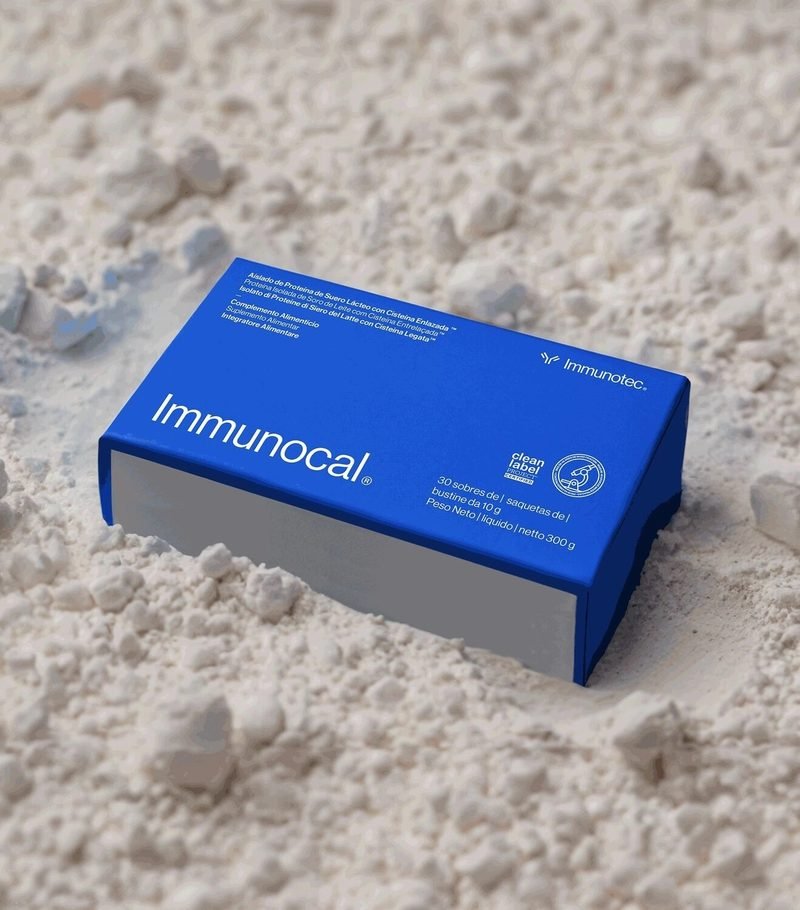 Caja de Immunocal — 30 sobres de 10g de proteína de suero aislada no desnaturalizada, precursor de glutatión